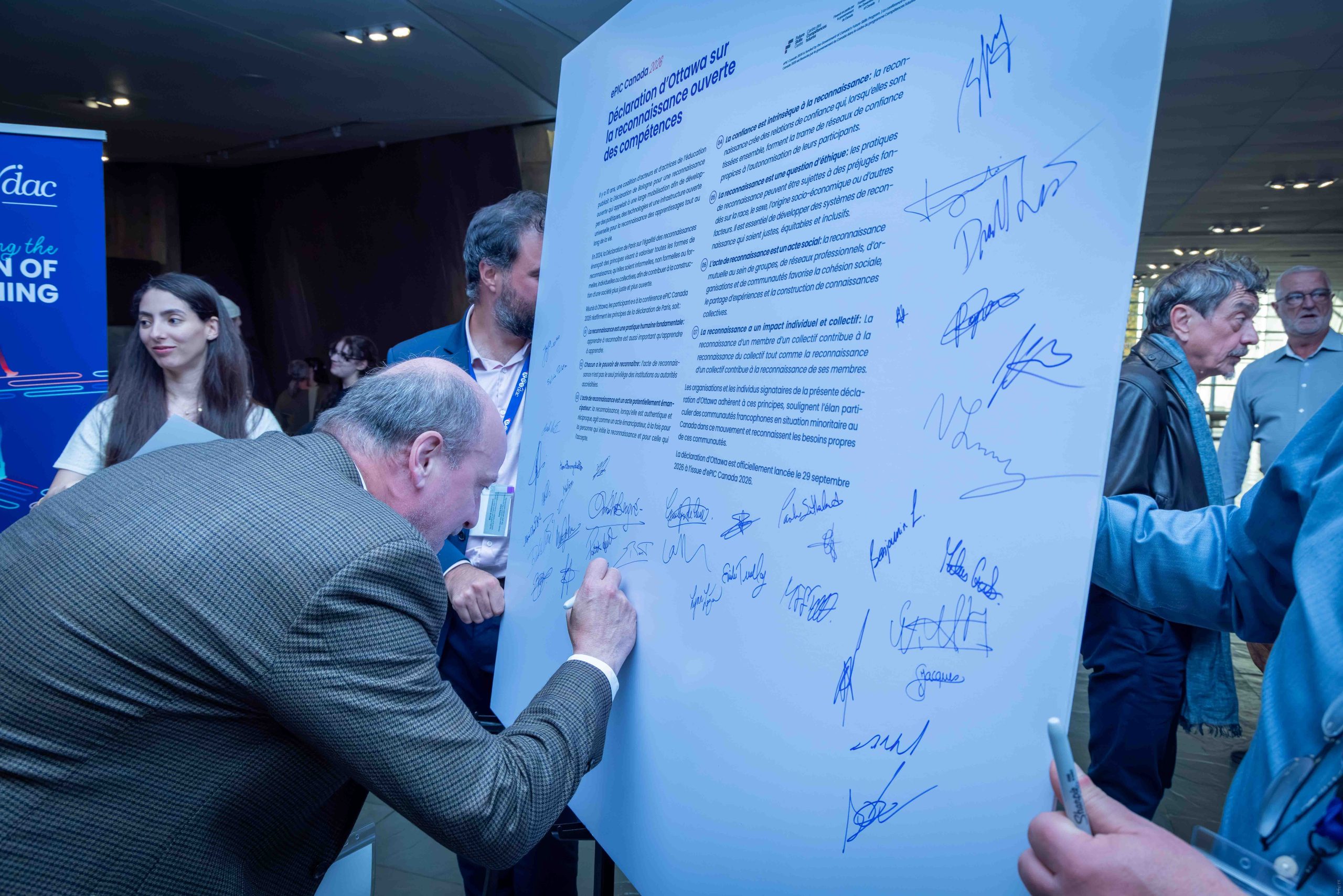 Les signataires de la Déclaration d'Ottawa lors d'ePIC Canada 2026